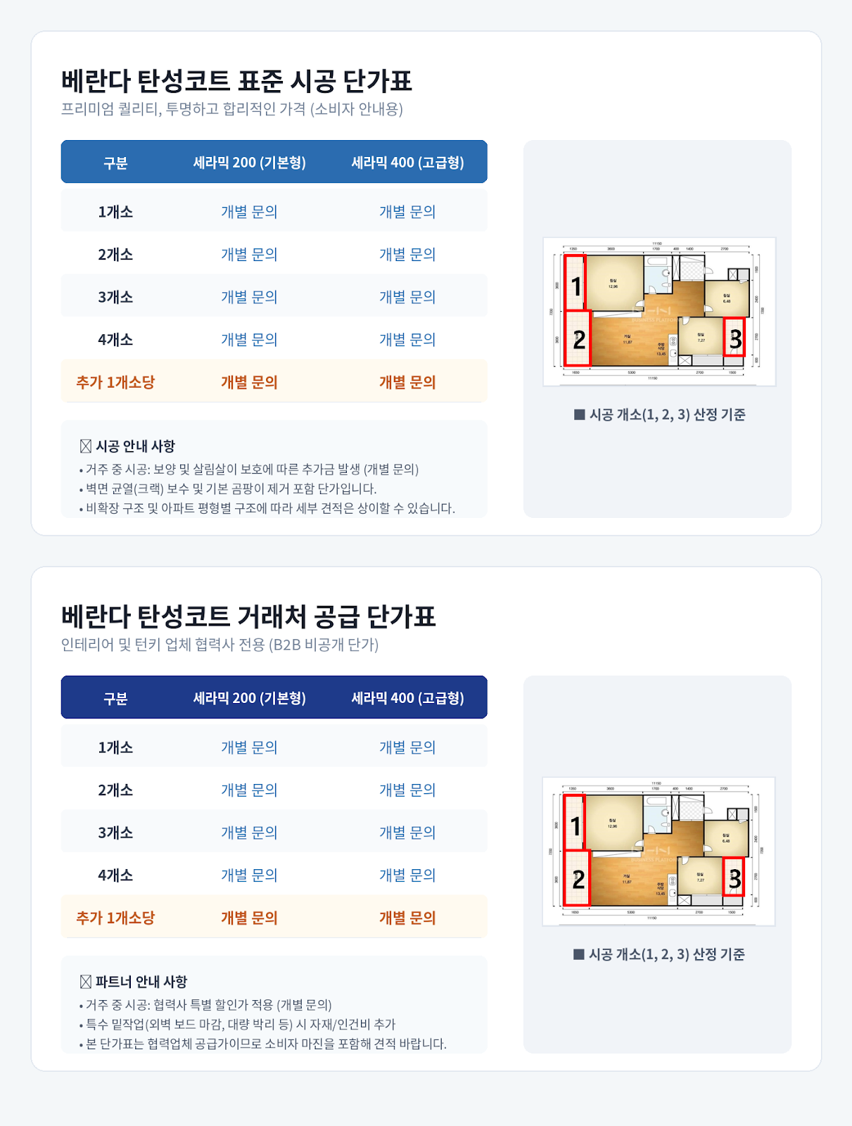 표준견적표